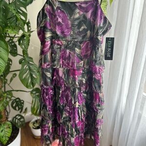 Eva Blue Ruffled Dress